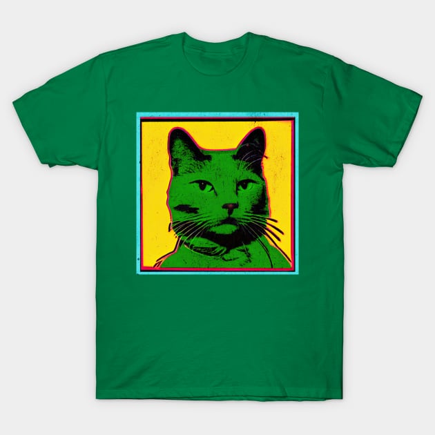 Pop Art Style Cat T-Shirt by jetartdesign